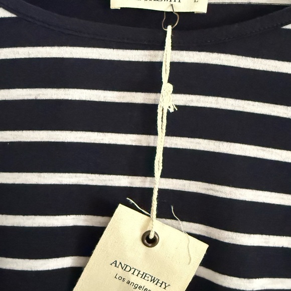 Striped Flare Sleeve Top - Picture 2 of 5